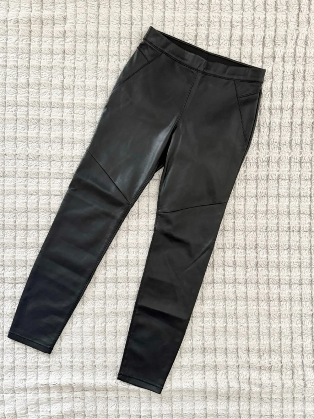 Free People Black Faux Leather Leggings